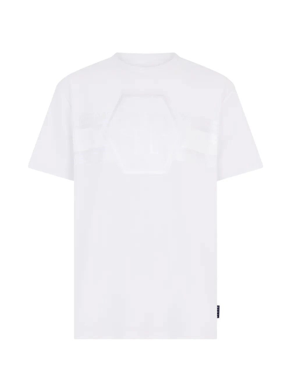 Philipp Plein Round Neck T-Shirt Jacquard Hexagon Line Size US M / EU 48-50 / 2 - 1 Thumbnail