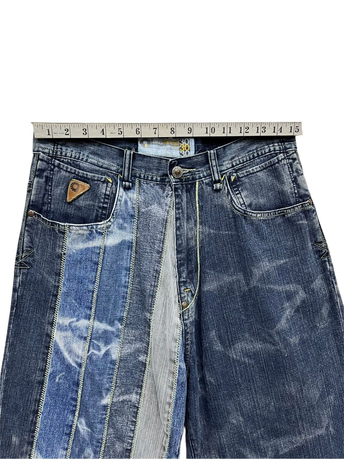 Akademiks AKADEMIKS Hybrid Vertical Spliced Atmosphere Acid WashJeans Size US 30 / EU 46 - 14 Thumbnail
