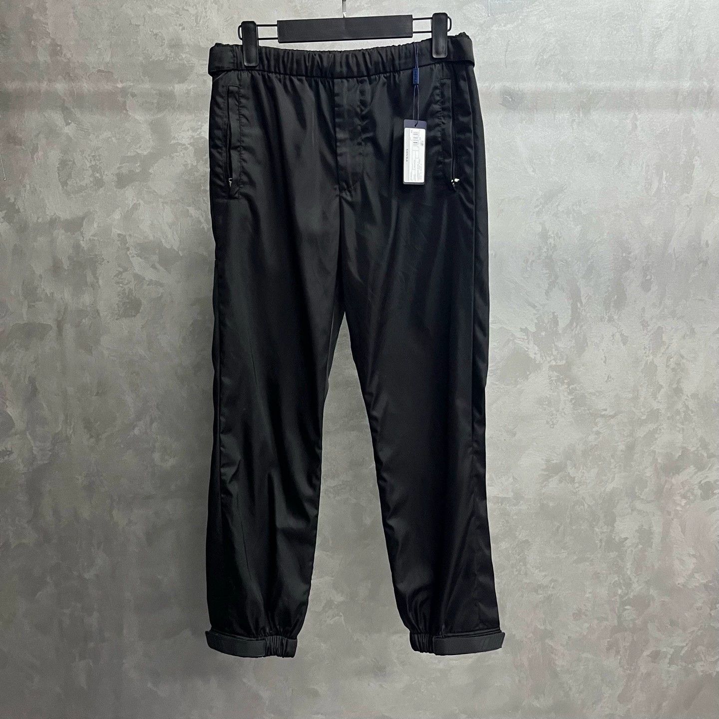 Prada prada black logo nylon casual pants Size US 28 / EU 44 - 1 Thumbnail