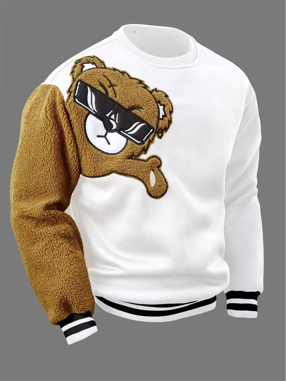 Japanese Brand × Vintage fur sleeve sweatshirt with bear style Size US L / EU 52-54 / 3 - 3 Thumbnail