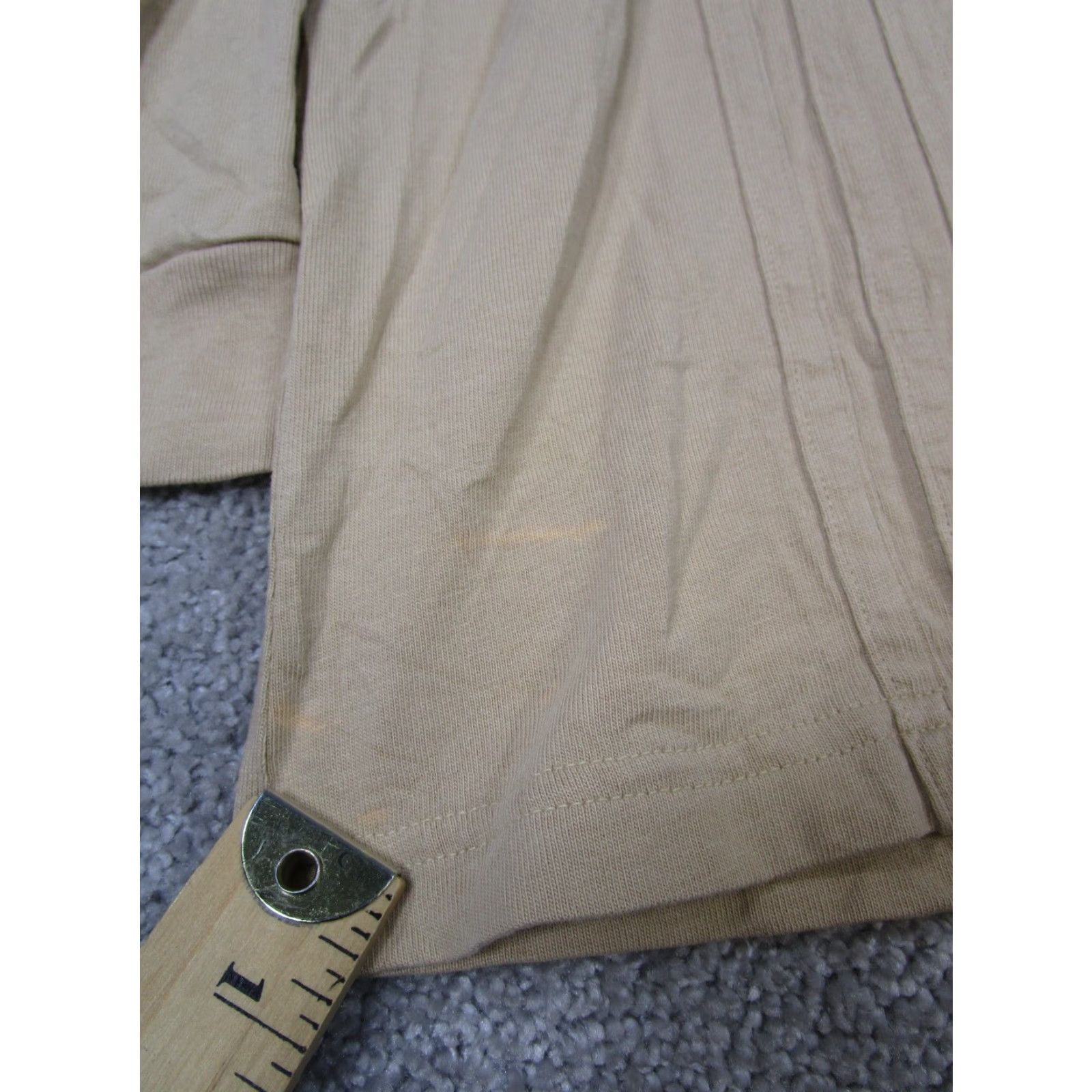 Adidas ADIDAS Women's Small Beige Cotton Long Sleeve Pullover Activewear T-Shirt Size S / US 4 / IT 40 - 6 Thumbnail