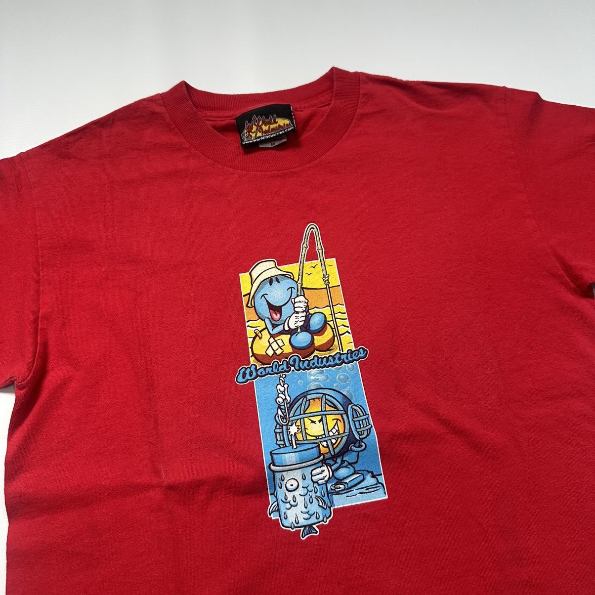 World Industries 90s World Industries Fishing & Diving Cartoon T-Shirt size M Size US M / EU 48-50 / 2 - 2 Thumbnail