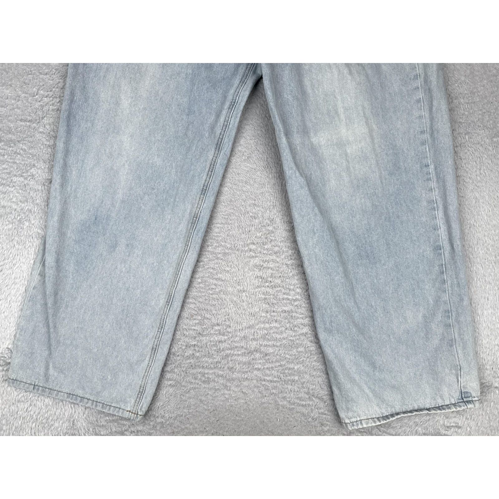 Vintage böhme Jeans Womens M Blue High Rise Wide Leg Relaxed Denim Light Wash 29x30 Jeans Womens M Blue Light Wash Wide-Leg Bohemian Vintage: No Size 32" / US 10 / IT 46 - 2 Thumbnail