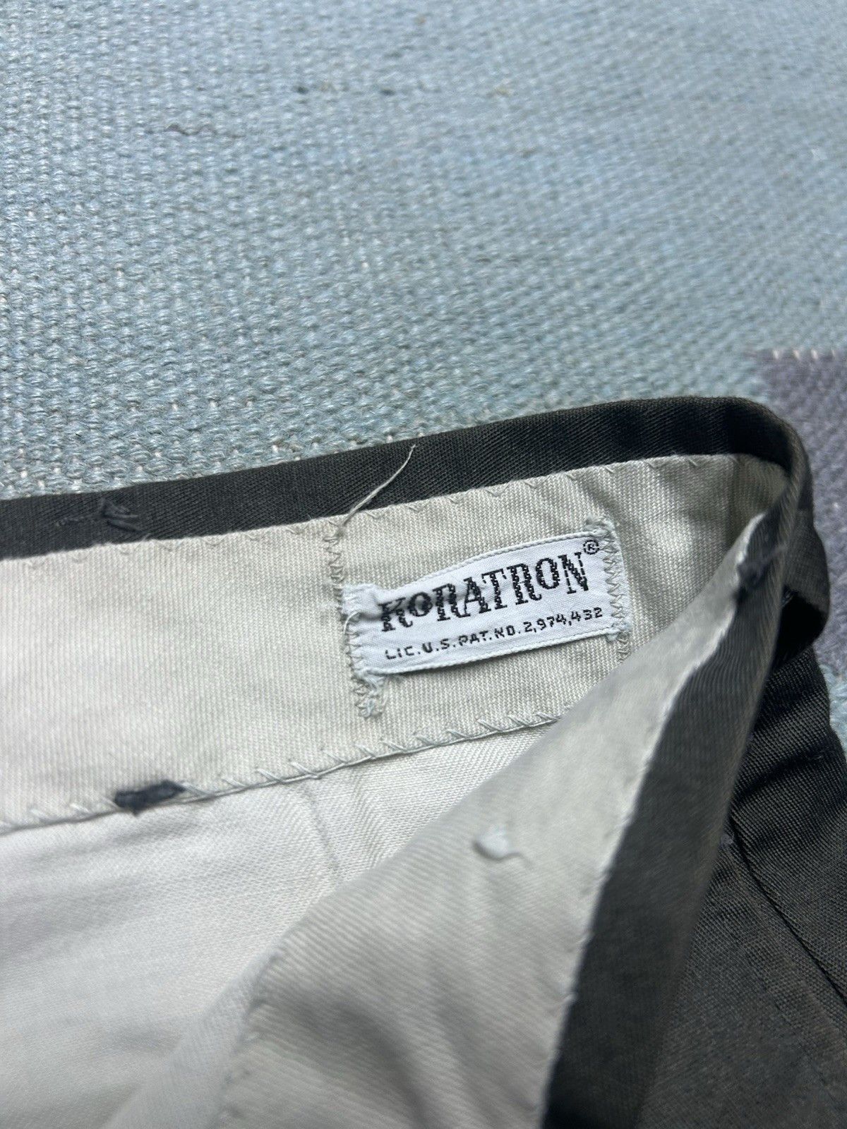 Vintage Vtg 60s 70s koratron work pants dark green workwear 33x30 Size US 33 - 6 Thumbnail