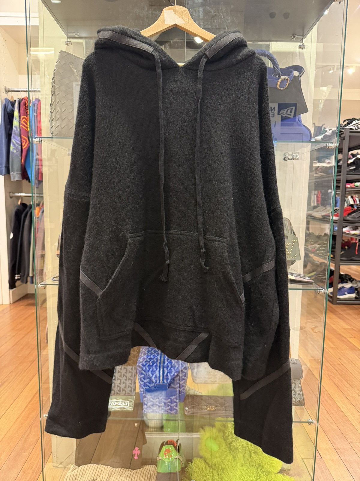 Greg Lauren Cashmere Baja Hoodie Black