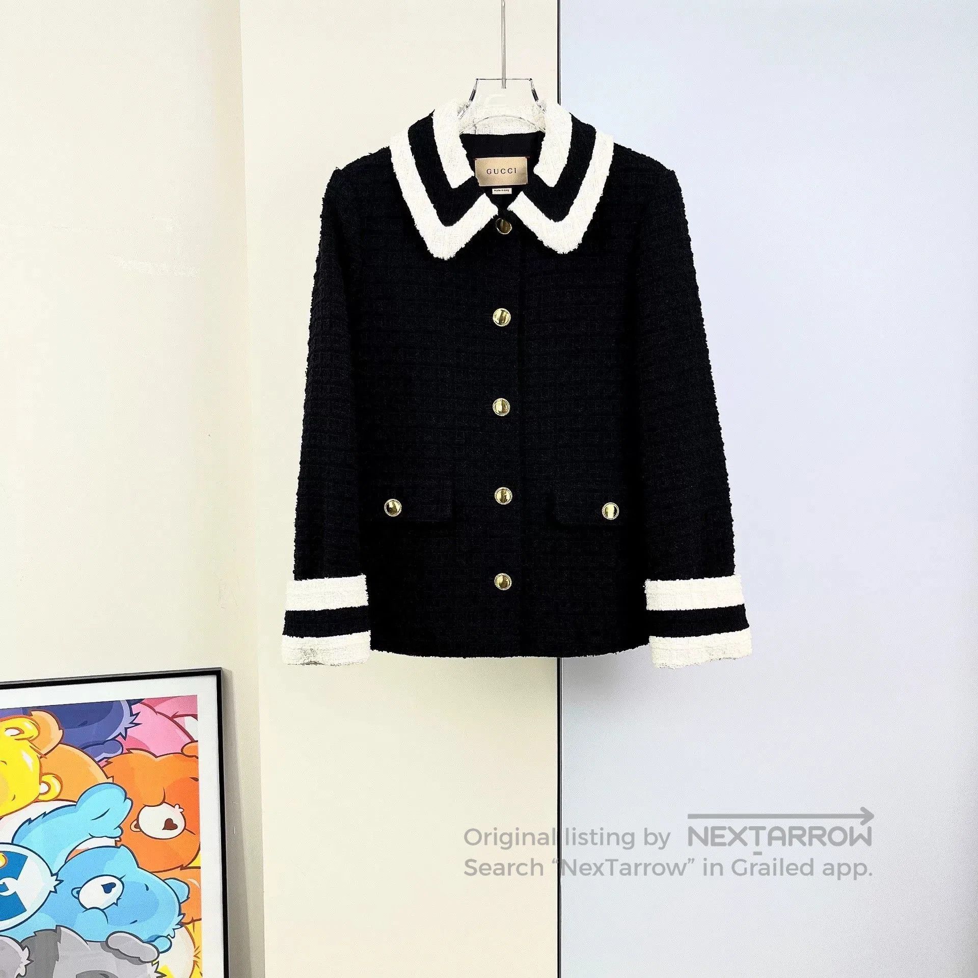 Gucci Gucci Black White Color Block Coat. Size S / US 4 / IT 40 - 2 Thumbnail