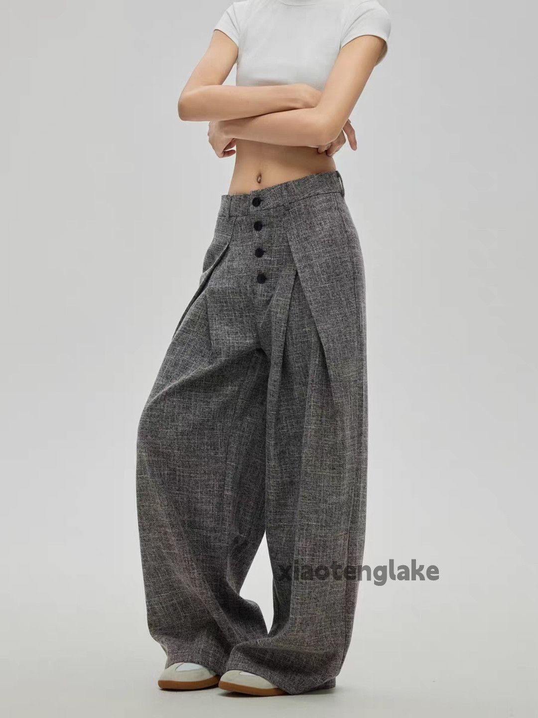 Vintage xtl retro loose baggy hiphop flared cleanfit yuppie pants Size US 32 / EU 48 - 1 Thumbnail