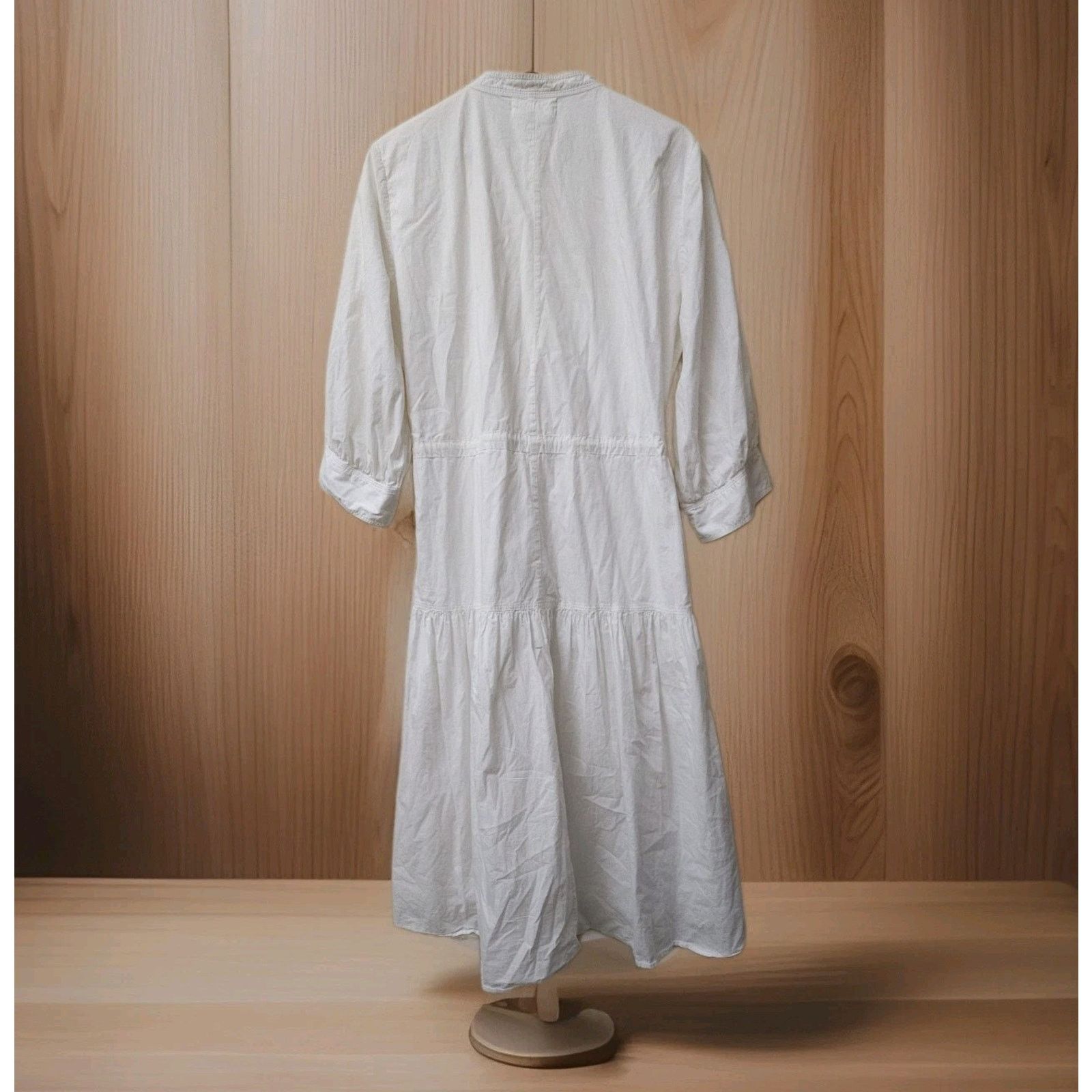 Apiece Apart Apiece Apart Anna Maxi Dress Tiered White Cotton Size 8 Size M / US 6-8 / IT 42-44 - 3 Thumbnail