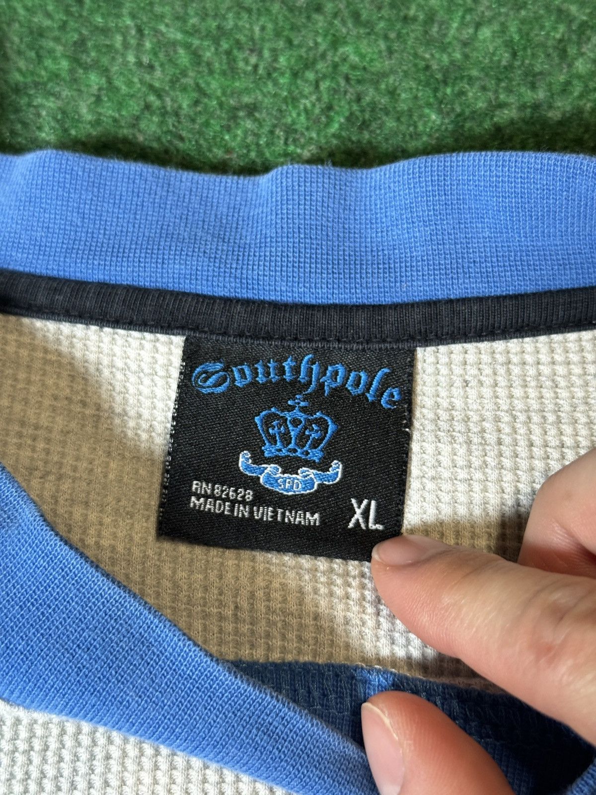 Southpole × Vintage Vtg 90s Y2K Southpole Thermal Waffle Knit Long Sleeve Shirt Size US XL / EU 56 / 4 - 3 Thumbnail