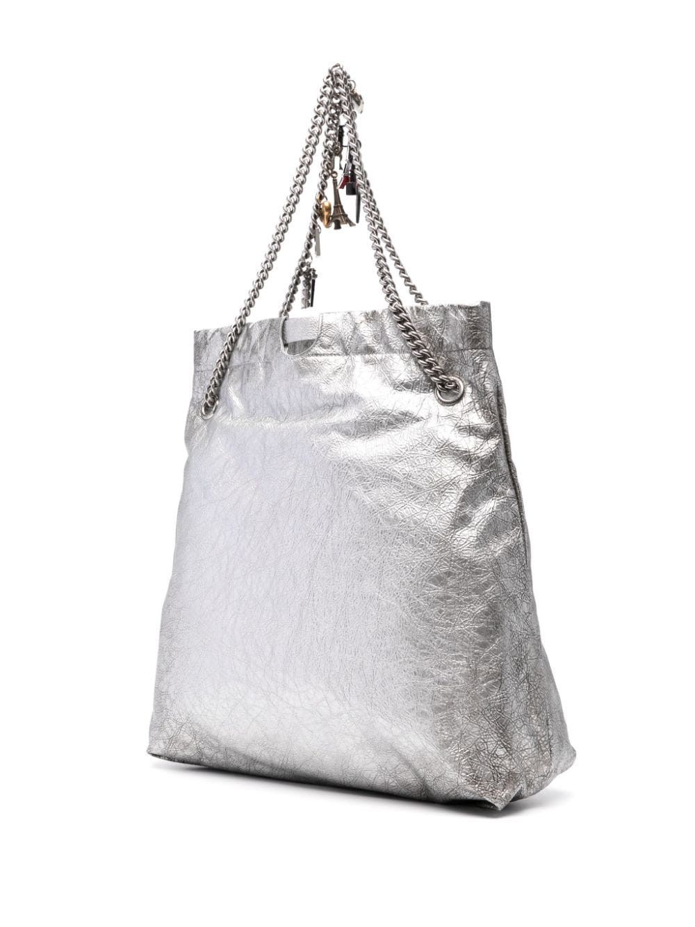 Balenciaga o1la1rc1a1125 Size: OS / Crush Tote Bag in Silver Size ONE SIZE - 3 Thumbnail