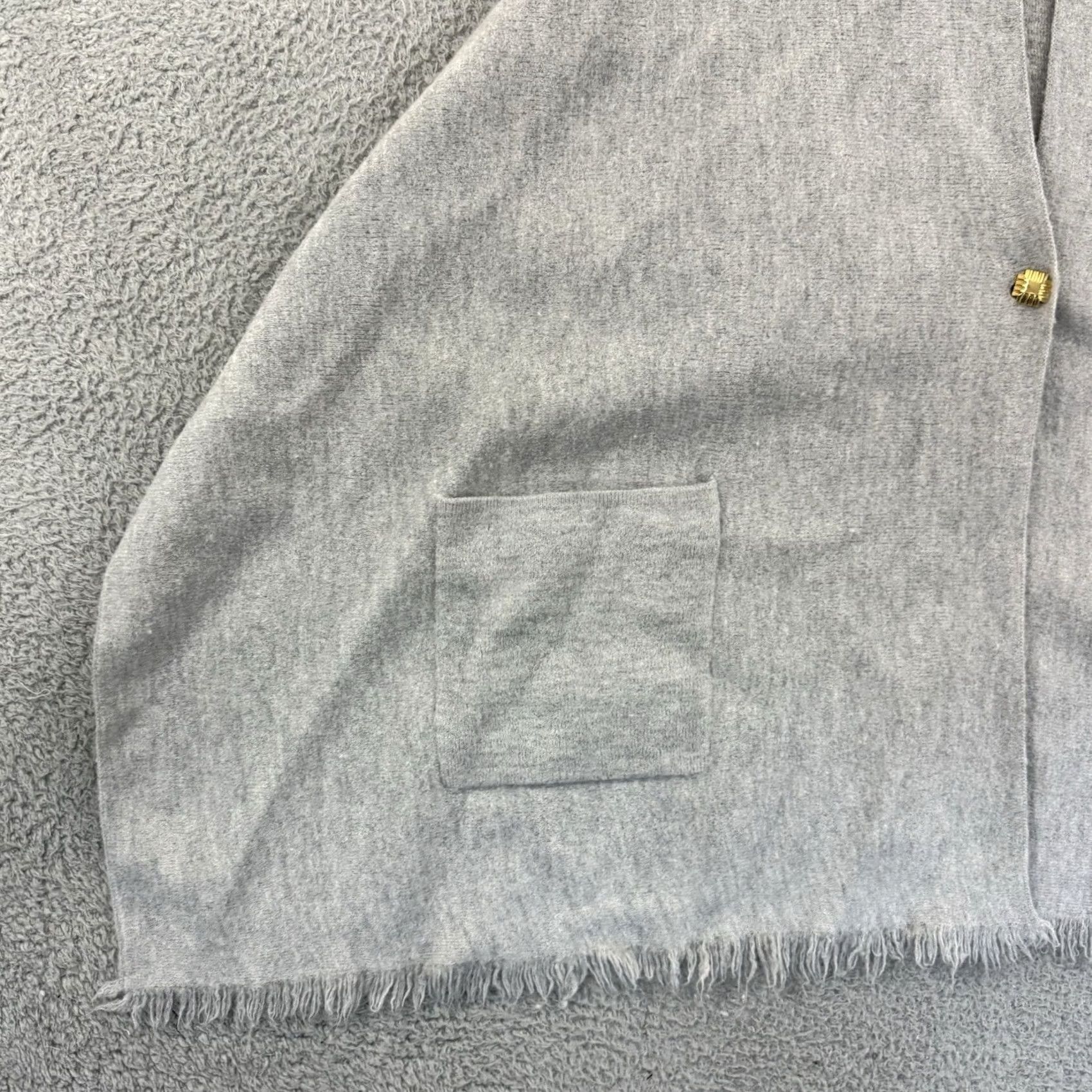 St. John VINTAGE ST. JOHN Collection Skirt Wrap Womens Small Gray 2 Piece Wool Mohair Shawl Knit Set Size 28" / US 6 / IT 42 - 4 Thumbnail