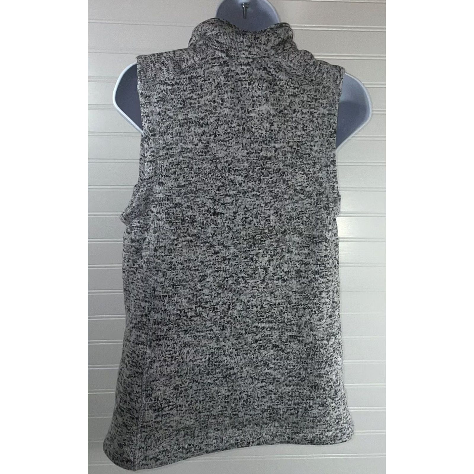 Vintage Exertek Women’s Small Vest Full Zip Heather Gray - Polyester Fleece Jacket Size S / US 4 / IT 40 - 2 Thumbnail
