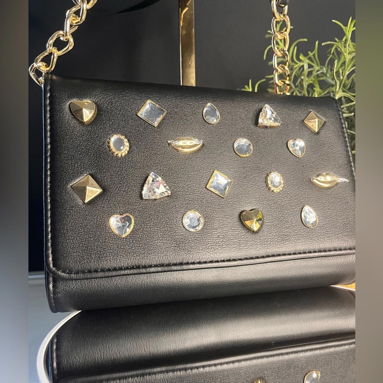 Betsey Johnson Betsey Johnson Studded Gem Crossbody Bag With Chain Strap Size ONE SIZE - 2 Thumbnail