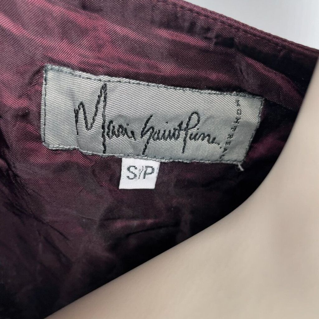 Marie Saint Pierre MARIE SAINT-PIERRE Burgundy Bordeaux Red Top Blouse Size S / US 4 / IT 40 - 3 Thumbnail