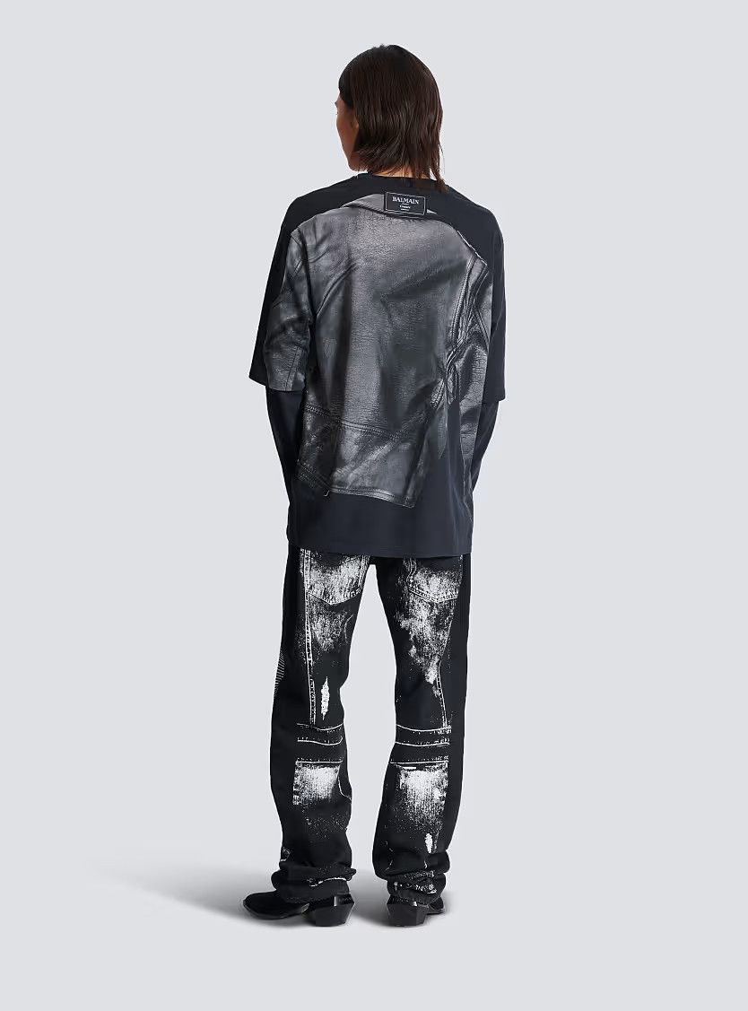 Balmain o1s1wg110126 Logo Sleeved T-Shirt in Black Size US S / EU 44-46 / 1 - 6 Thumbnail