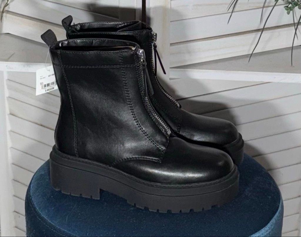 Arizona Jean Co. NWT women's Xander block heel motorcycle combat boots sz 9 Size US 9 / IT 39 - 2 Thumbnail