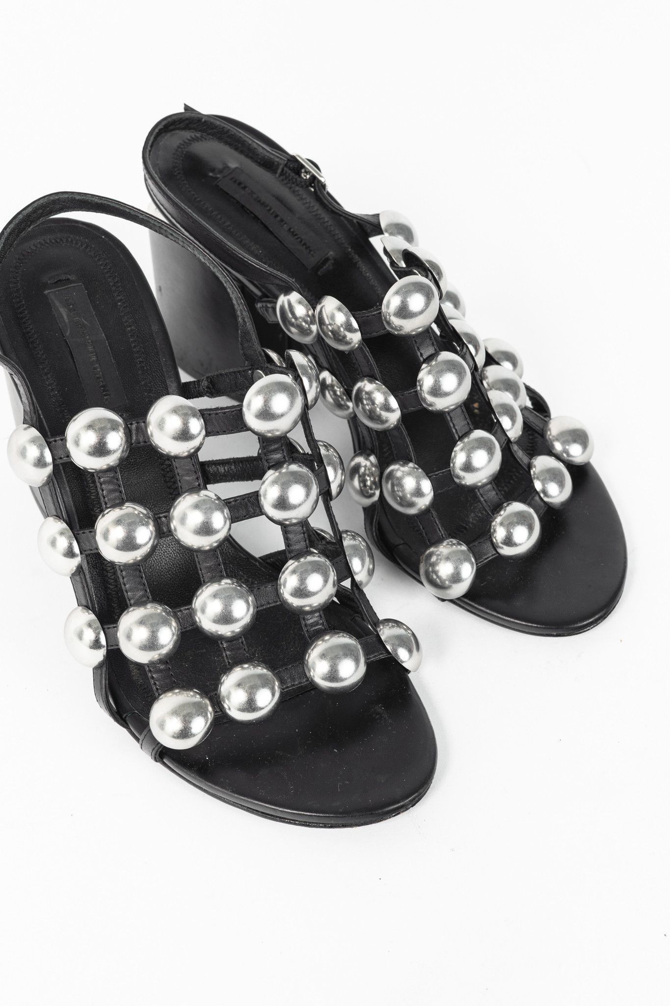 Alexander Wang Alexander Wang Nadia Black Leather Studded-Cage Sandals Size US 6 / IT 36 - 6 Thumbnail