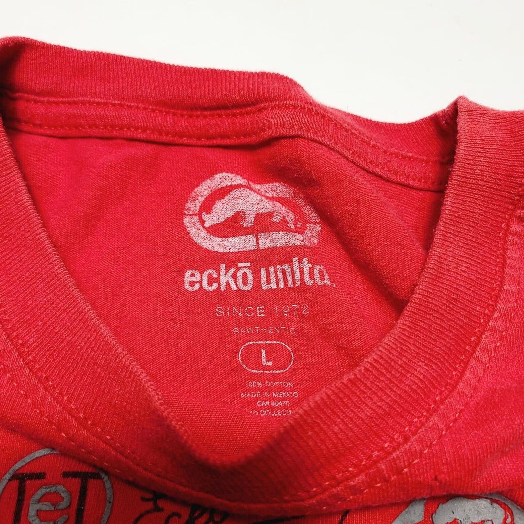 Ecko Unltd. Ecko Unltd T-Shirt Men L Y2K "We Play By Our Own Rules" Graphic Tee Logo Crew Neck Red 100% Cotton Regular Short Sleeve Vintage No Size US L / EU 52-54 / 3 - 3 Thumbnail