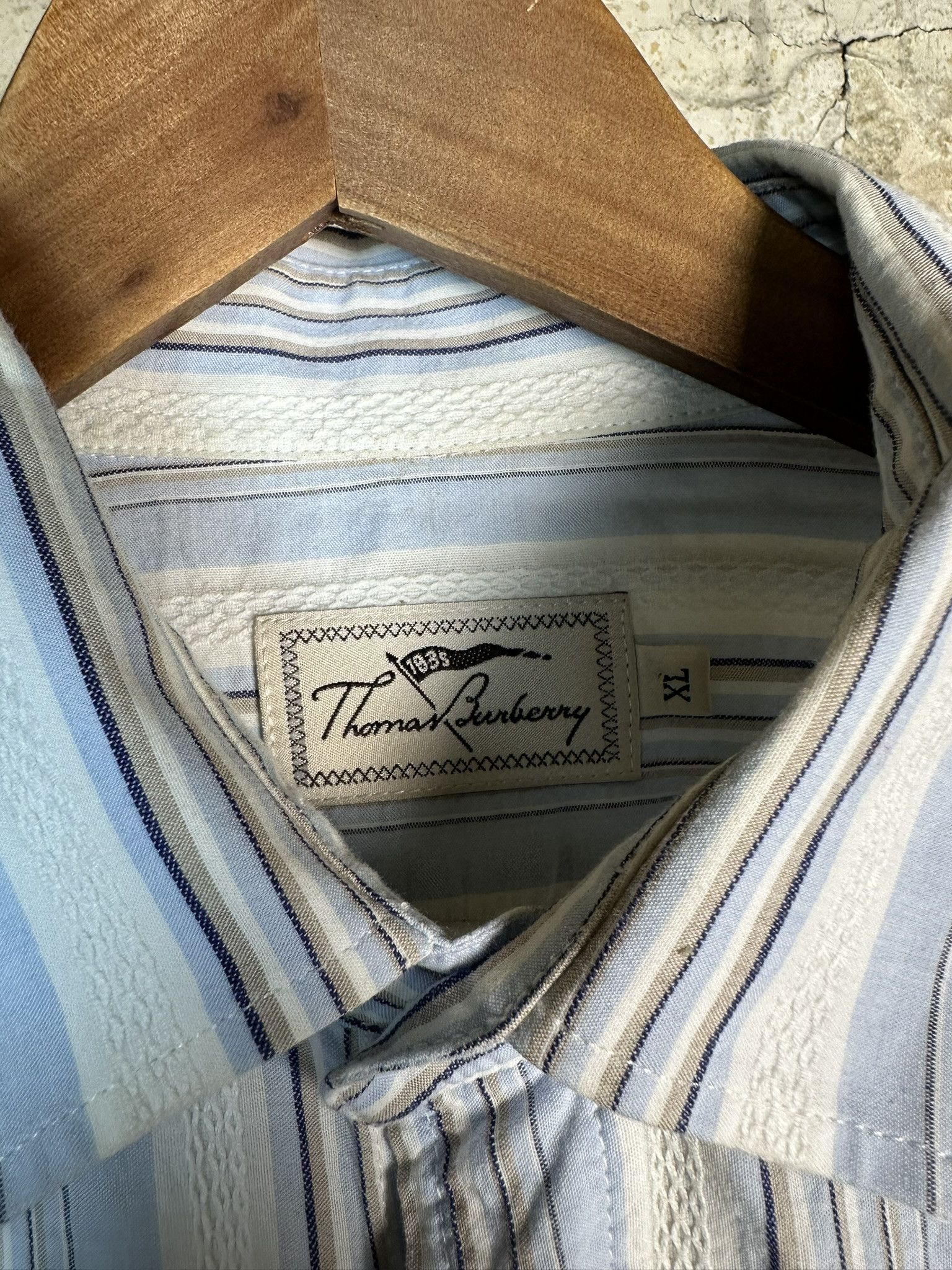 Burberry Vintage Thomas Burberry Stripped Button Up Shirt Size US L / EU 52-54 / 3 - 11 Thumbnail