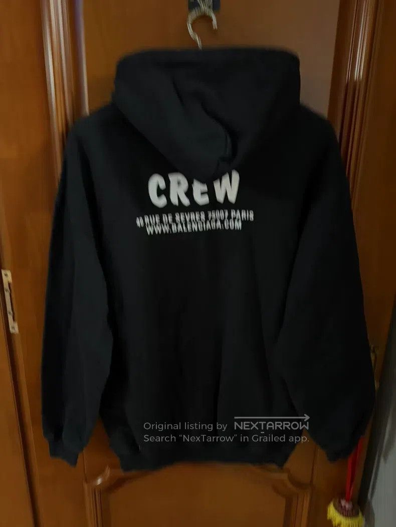 Balenciaga Balenciaga CREW lettered hooded sweater, size L Size US L / EU 52-54 / 3 - 2 Thumbnail
