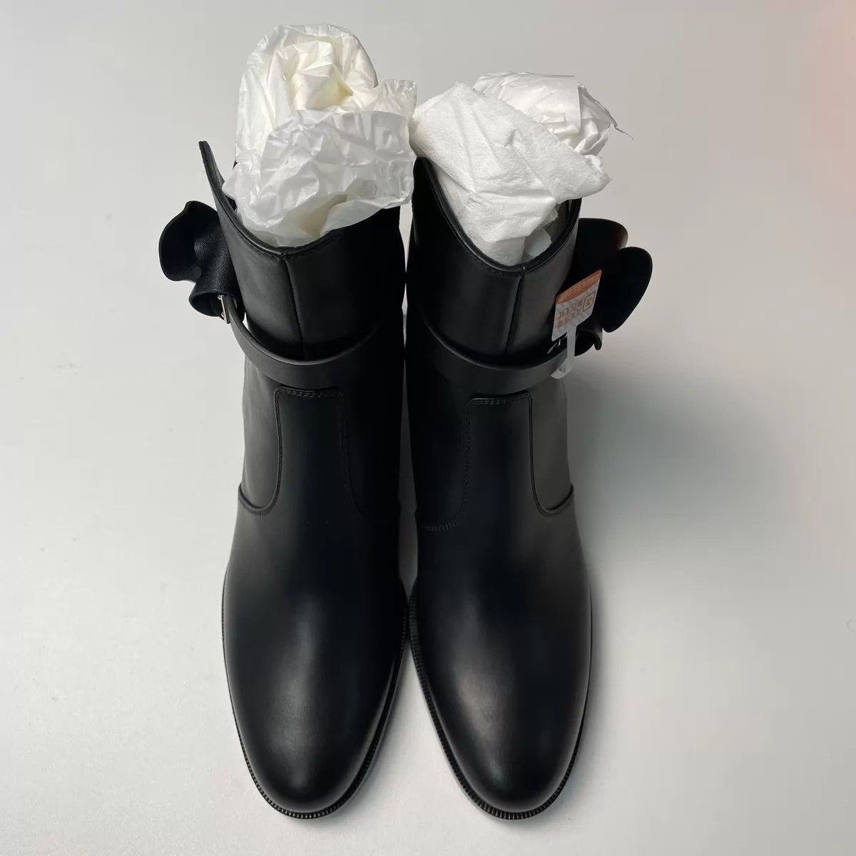 Hermes HERMÈS Leather Mid-Calf Boots Black 37 New Size US 6.5 / IT 36.5 - 2 Thumbnail