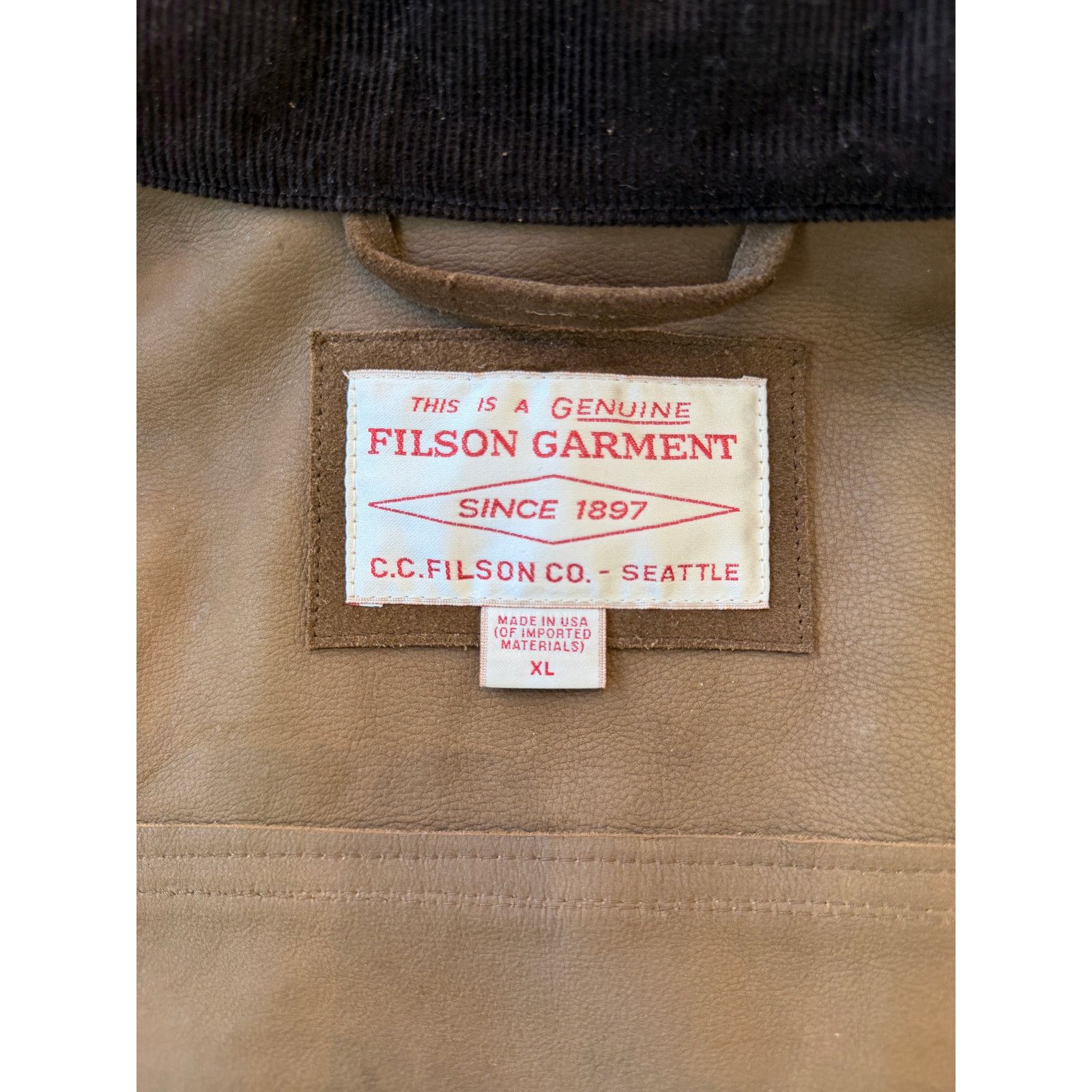 Filson Filson Roughout Leather Short Cruiser Jacket Size US XL / EU 56 / 4 - 5 Thumbnail