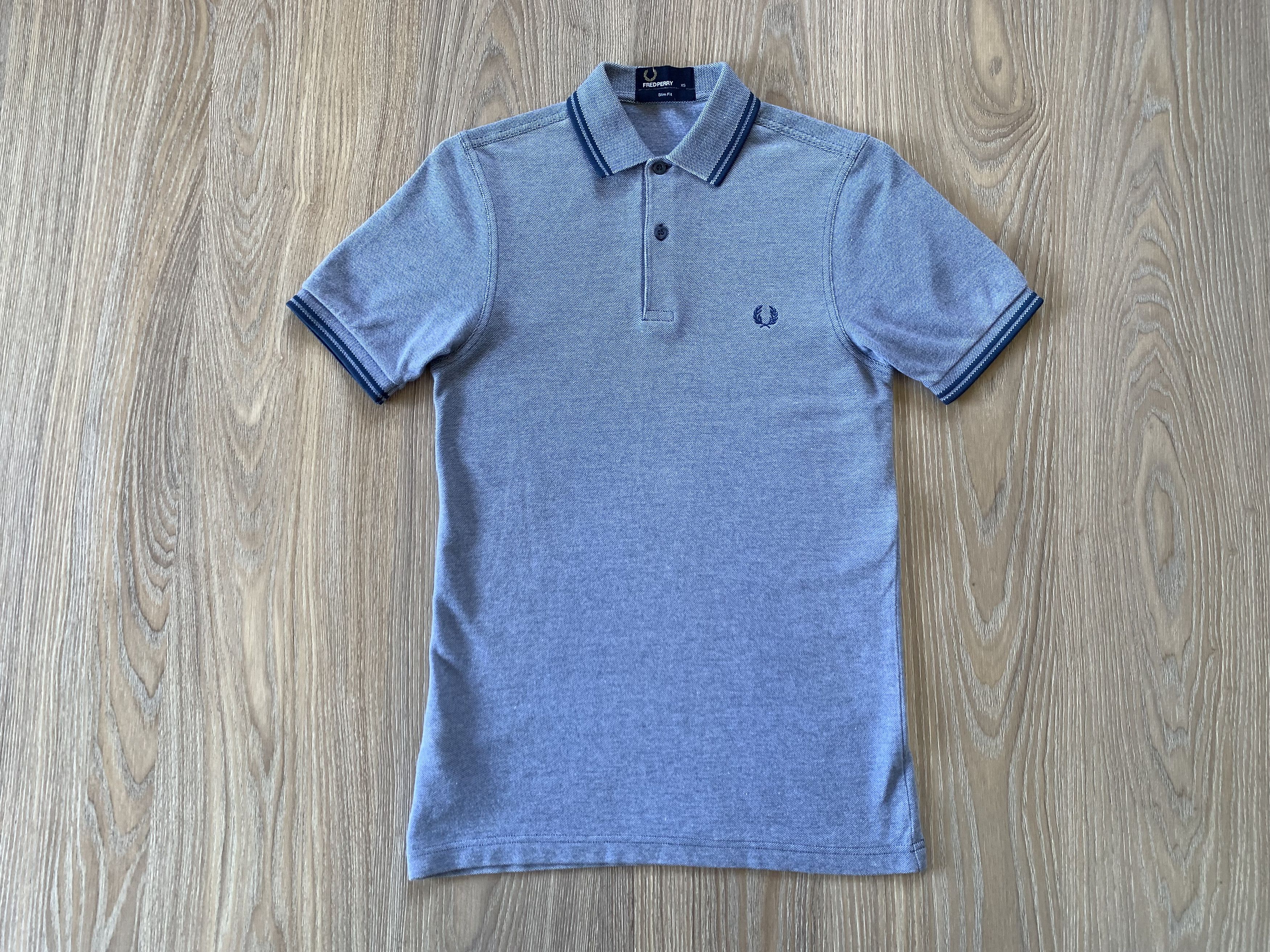 Fred Perry × Vintage Fred Perry Slim Fit Cotton Light Blue Polo Size US XS / EU 42 / 0 - 2 Thumbnail