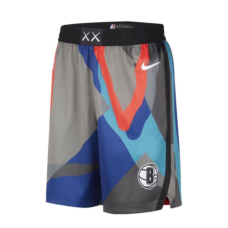 Kaws × NBA × Nike 🔥Brooklyn Nets x Nike x KAWS City Edition Shorts Size US 32 / EU 48 - 1 Thumbnail