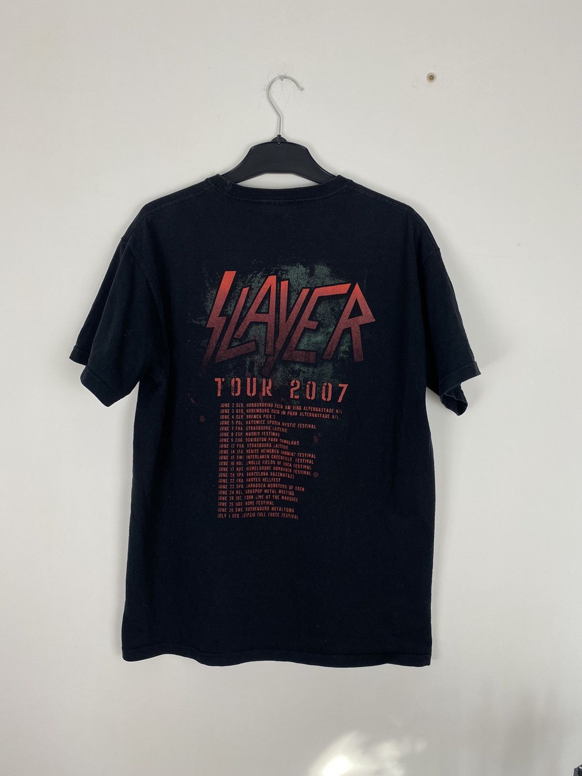 Band Tees × Slayer × Vintage Slayer tour tee 2007 skull soldier y2k alternative opium Size US L / EU 52-54 / 3 - 2 Thumbnail