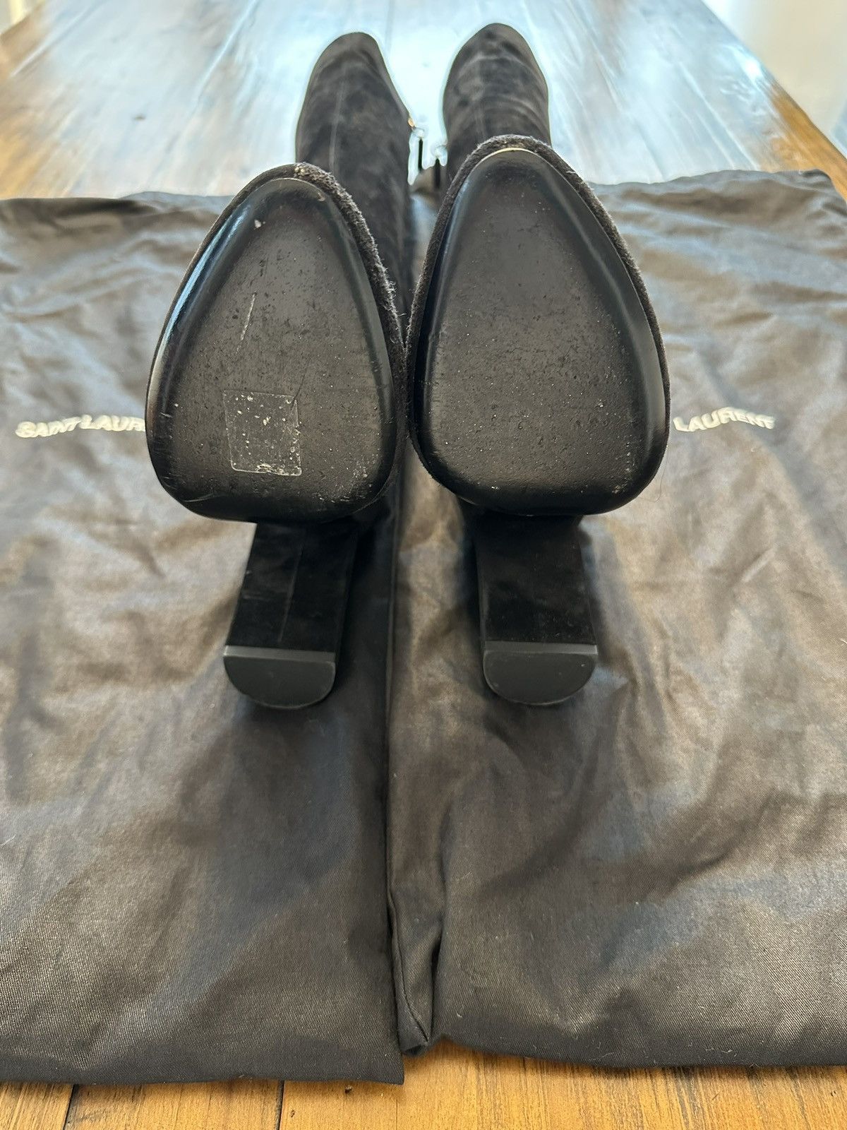 Saint Laurent Paris Saint Laurent Black Suede Knee High Boots EU 39 US 8.5 Size US 8.5 / IT 38.5 - 9 Thumbnail