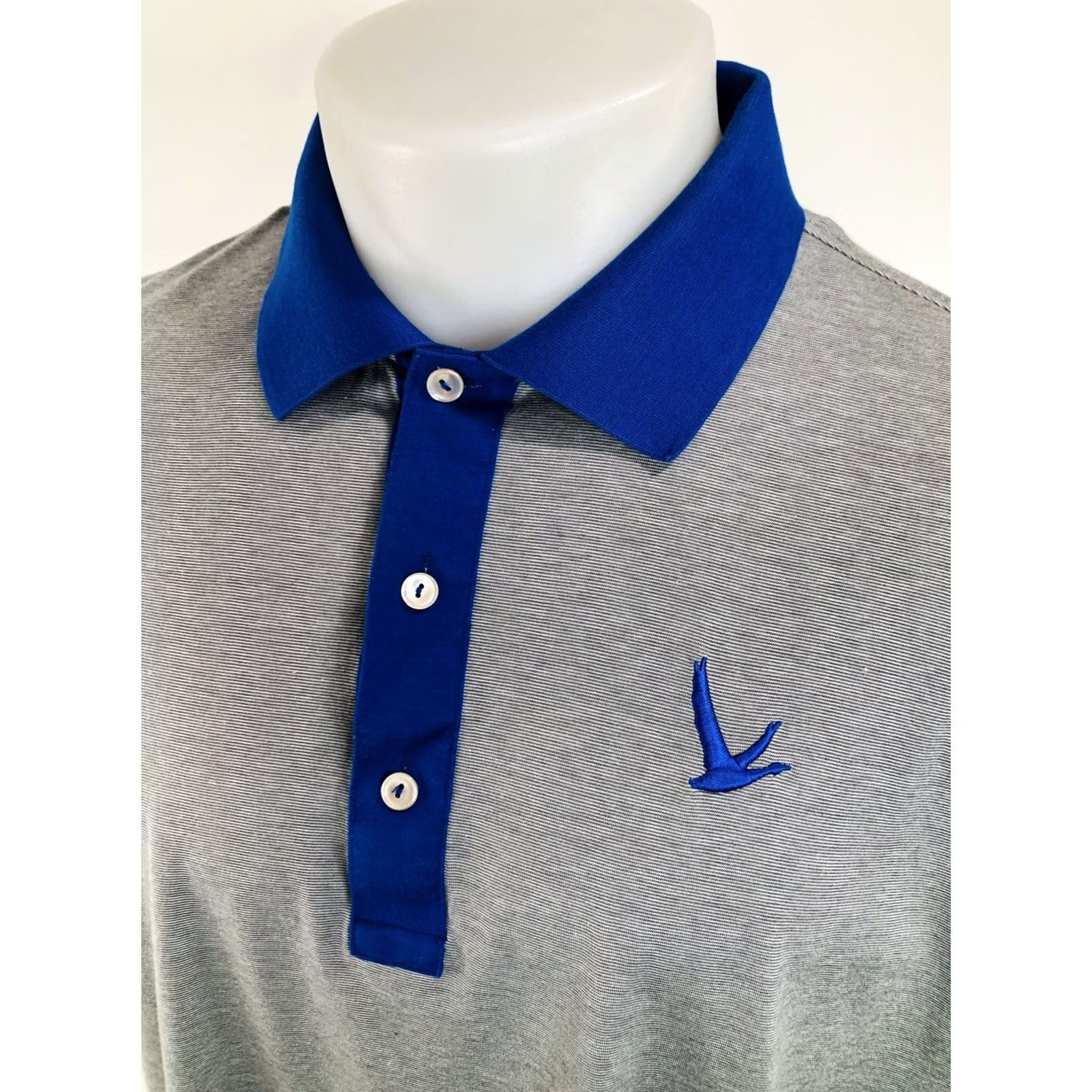 Peter Millar Peter Millar Embroidered Polo XL Shirt - Grey Goose Vodka Golf Men Mens Industrial Gray Blue Size US XL / EU 56 / 4 - 3 Thumbnail