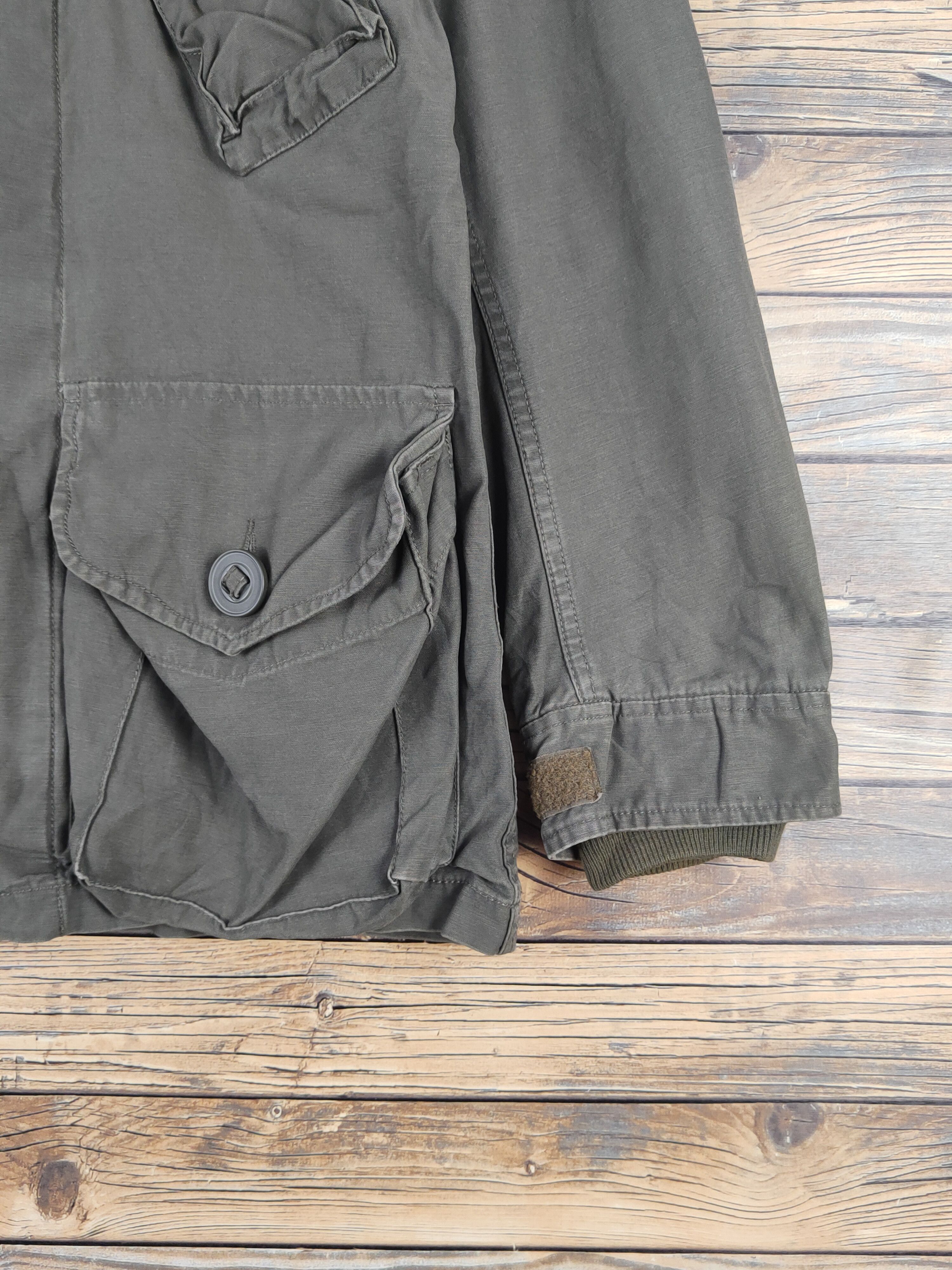 Japanese Brand Back Number Olive Military multipocket Hoodie Jackets #W1651 Size US M / EU 48-50 / 2 - 7 Thumbnail