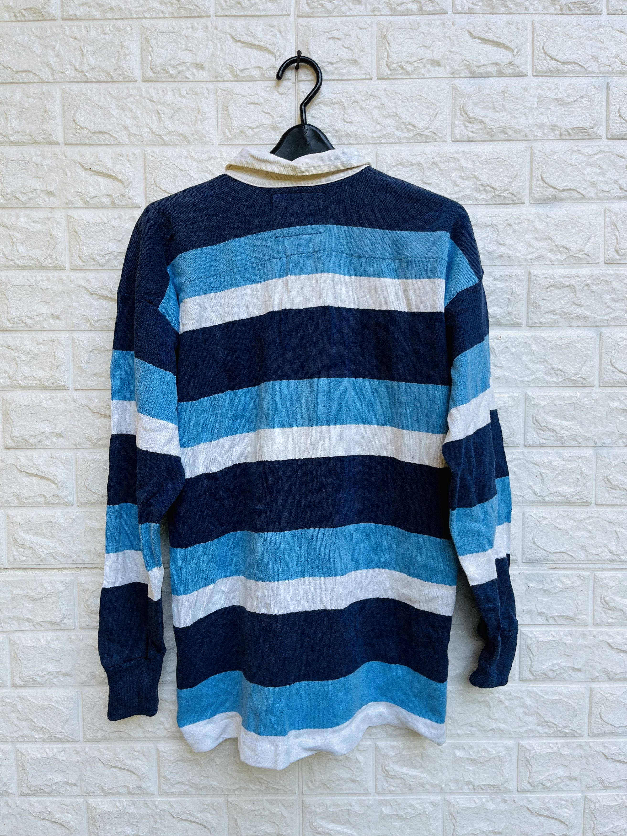 Japanese Brand × Vintage Vintage Sceptre Rugby Football Sport Stripes Long Sleeve Size US M / EU 48-50 / 2 - 2 Thumbnail