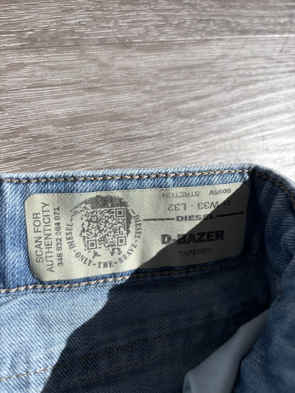 Designer × Diesel Blue Diesel Distressed Tapered Jeans Size US 33 - 9 Thumbnail