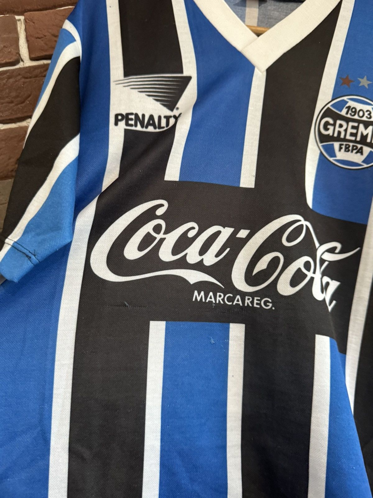 Penalty × Vintage Rare Vintage 1992/93 Gremio Home Football Soccer Jersey L Size US L / EU 52-54 / 3 - 5 Thumbnail