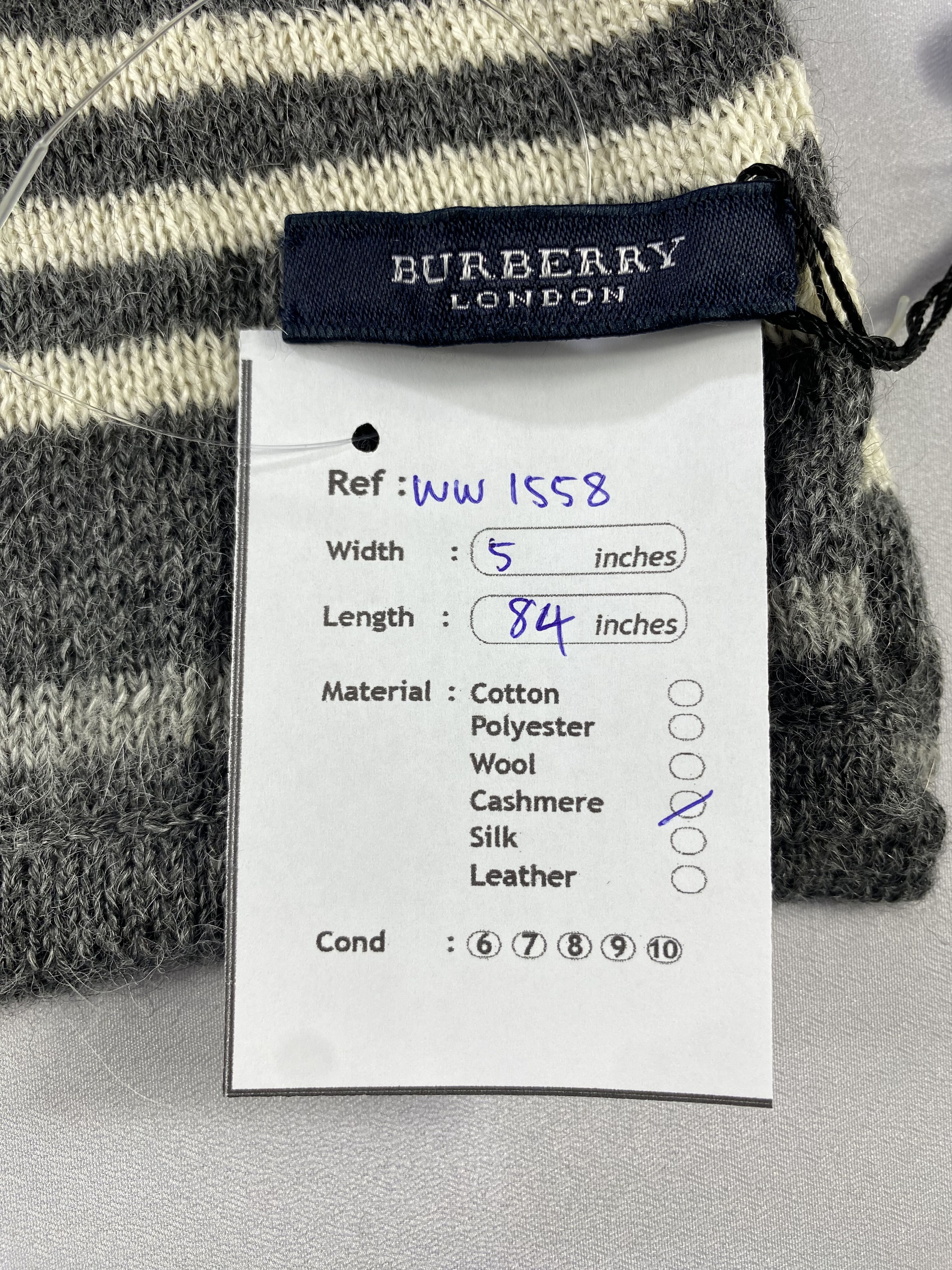 Burberry × Vintage NWT Burberry Scarf / Muffler / Neckwear - WW1558 Size ONE SIZE - 7 Thumbnail