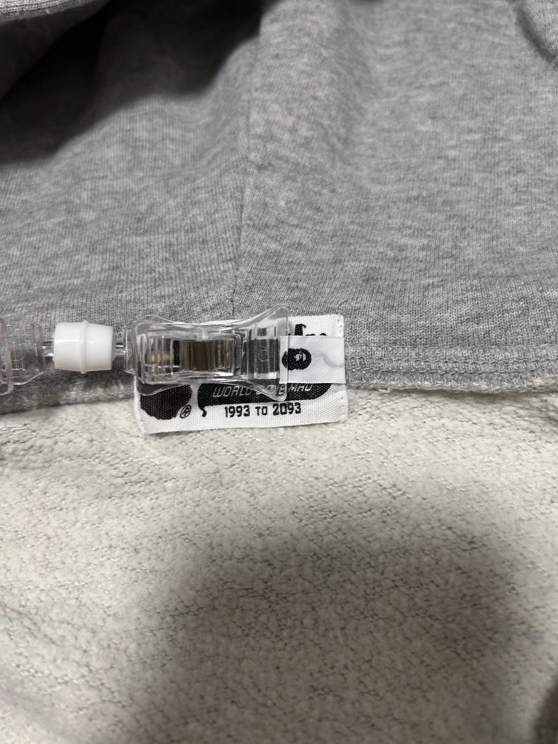 Bape Bape Gray Spell Out Zip Hoodie Size US S / EU 44-46 / 1 - 4 Thumbnail
