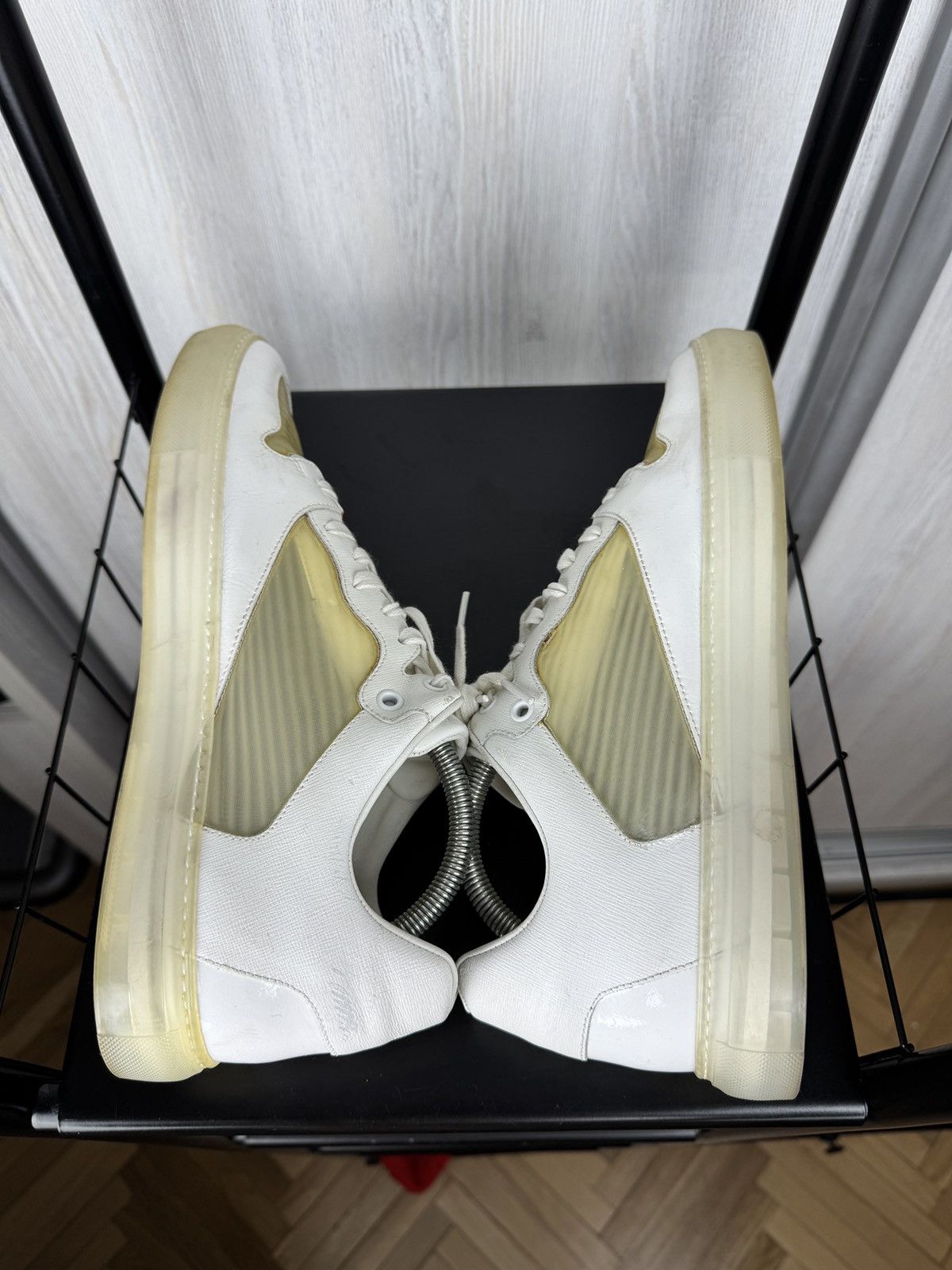 Balenciaga MENS BALENCIAGA WHITE LEATHER LACE-UP SNEAKERS EU 42 341772 Size US 9 / EU 42 - 9 Thumbnail
