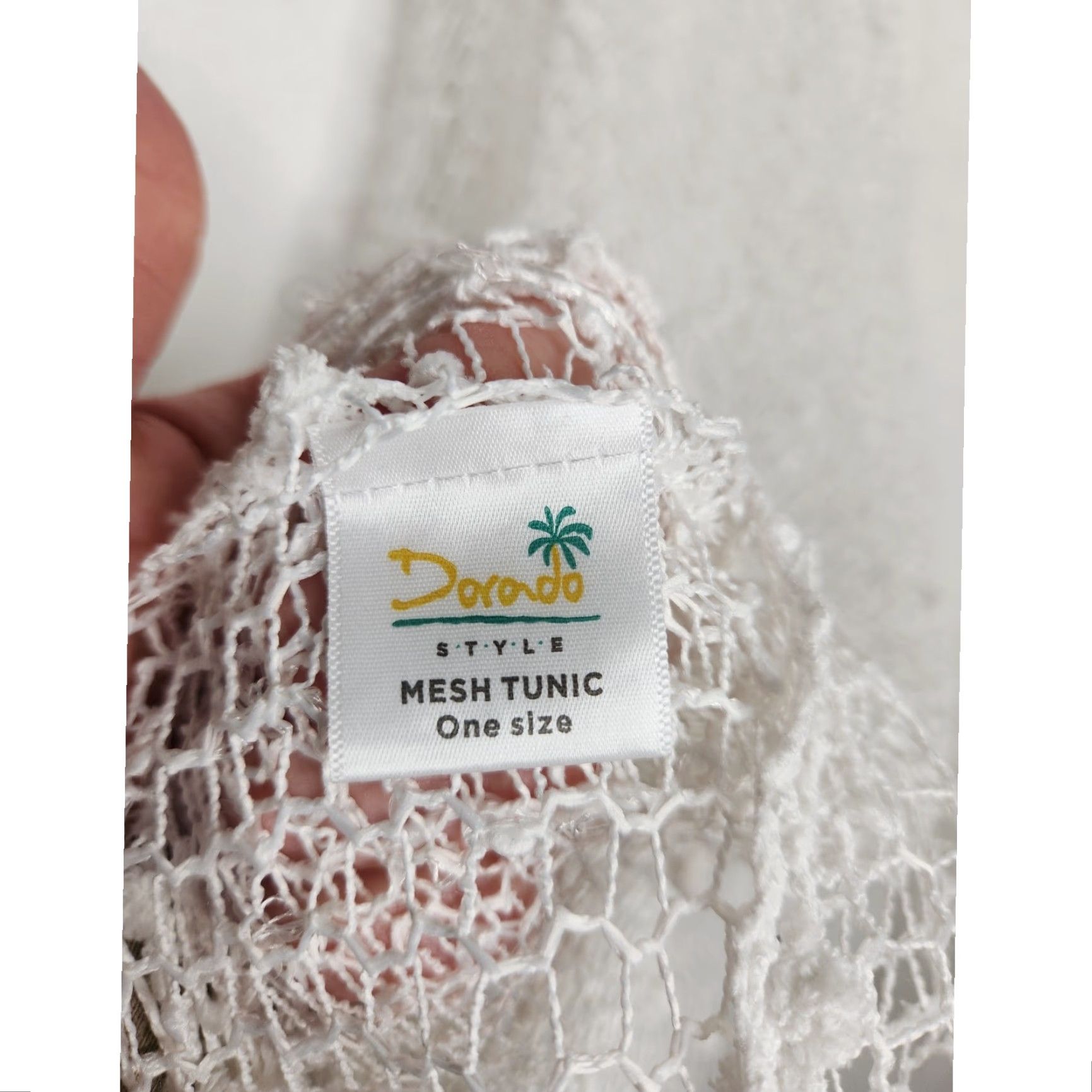 Vintage VINTAGE Mermaid Sequin White Crochet Lace Beach Swimsuit Cover Top One Size Dorado Cover Up Women Size ONE SIZE - 7 Thumbnail