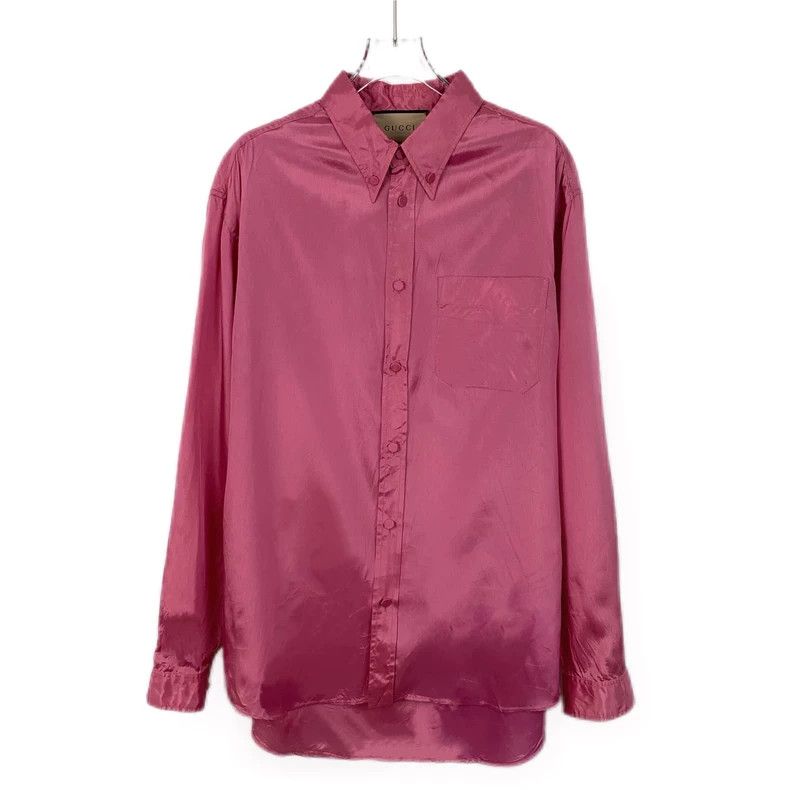 Gucci Gucci Pink single-breasted lapel long-sleeved shirt 2502-Ne Size US S / EU 44-46 / 1 - 1 Thumbnail