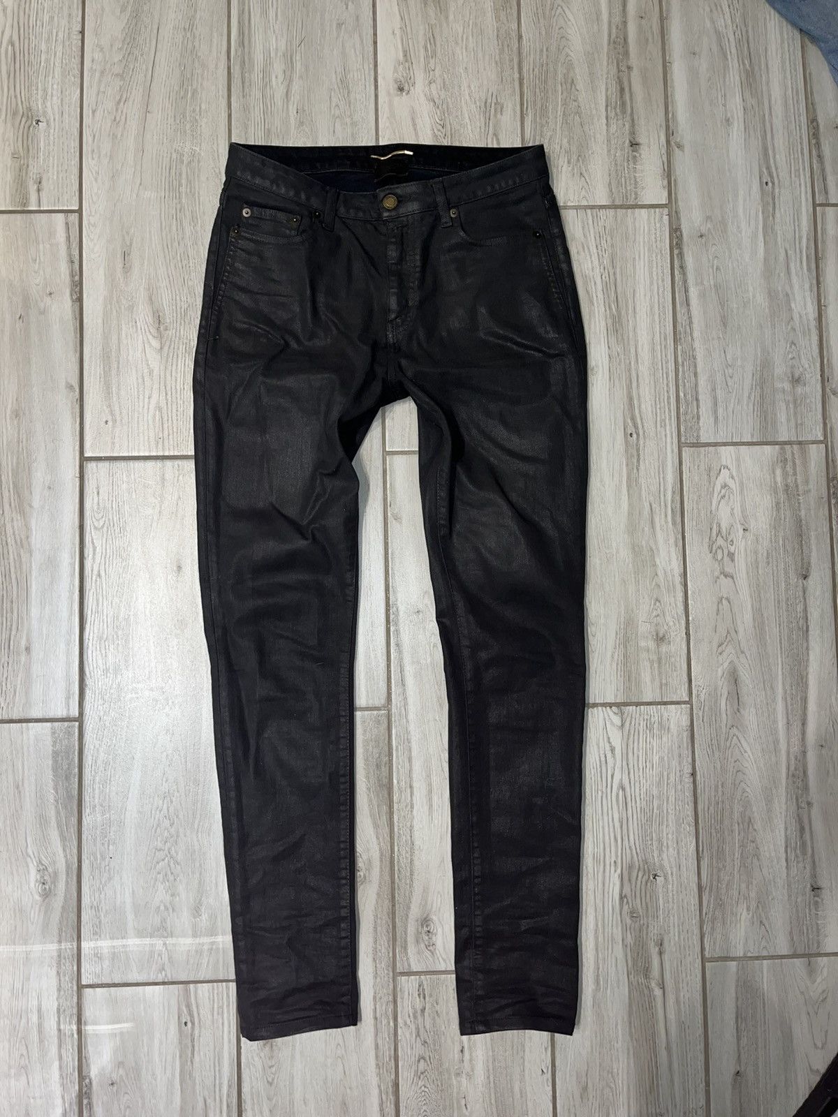 Saint Laurent Paris Waxed SLP Jeans Size US 30 / EU 46 - 1 Thumbnail