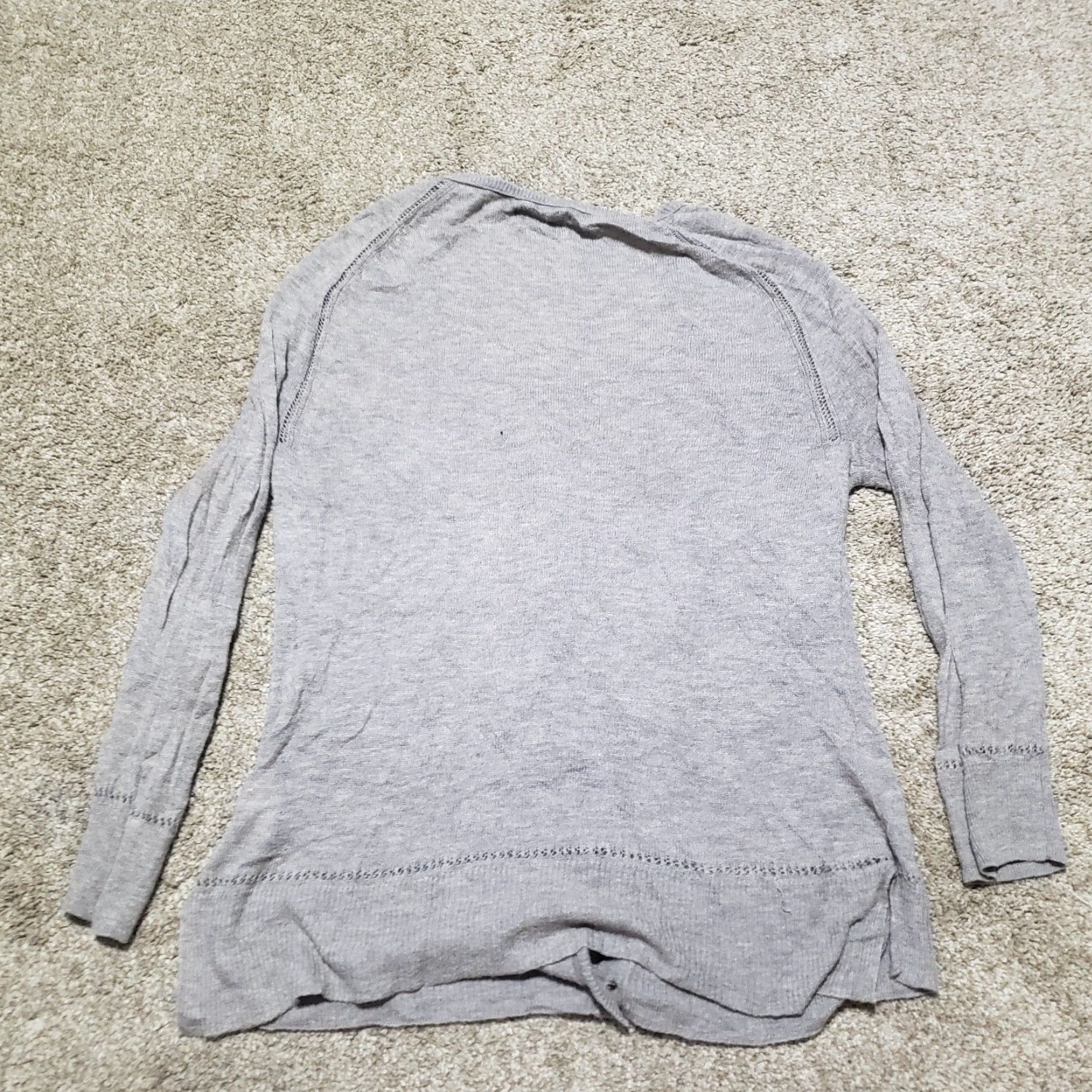 American Eagle Outfitters VINTAGE American Eagle Outfitters Women's Button-Up Shirt Adult Medium Gray Long Sleeve 90s Clothing Size M / US 6-8 / IT 42-44 - 7 Thumbnail