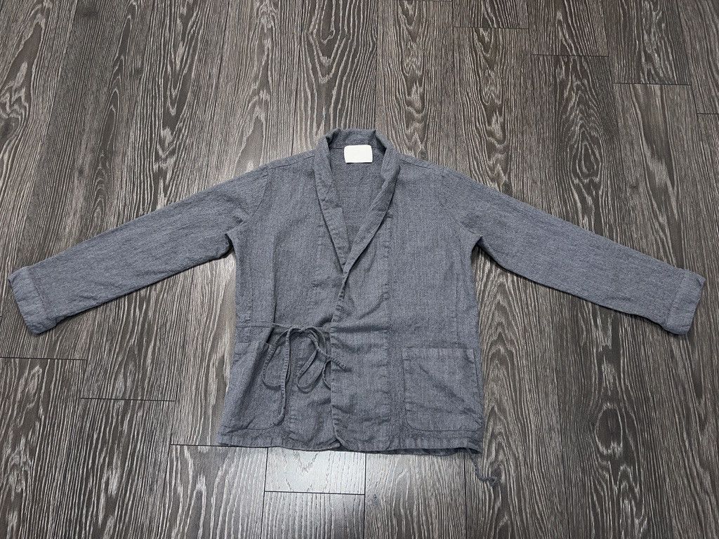 Sangiev Kimono Style Set of 2 Shirt Jacket Pants Trousers Wool S Size 36R - 2 Thumbnail