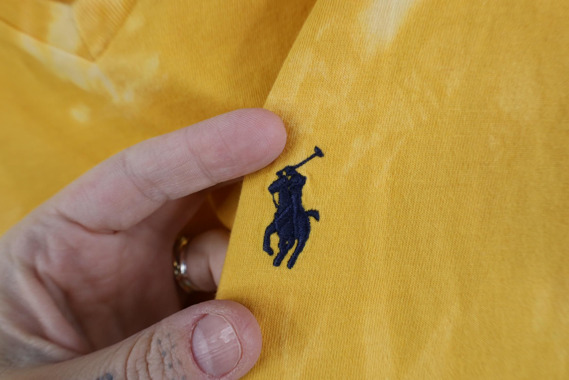 Polo Ralph Lauren Vintage Y2K Ralph Lauren Short Sleeve V-Neck T-Shirt Yellow Size US L / EU 52-54 / 3 - 4 Thumbnail