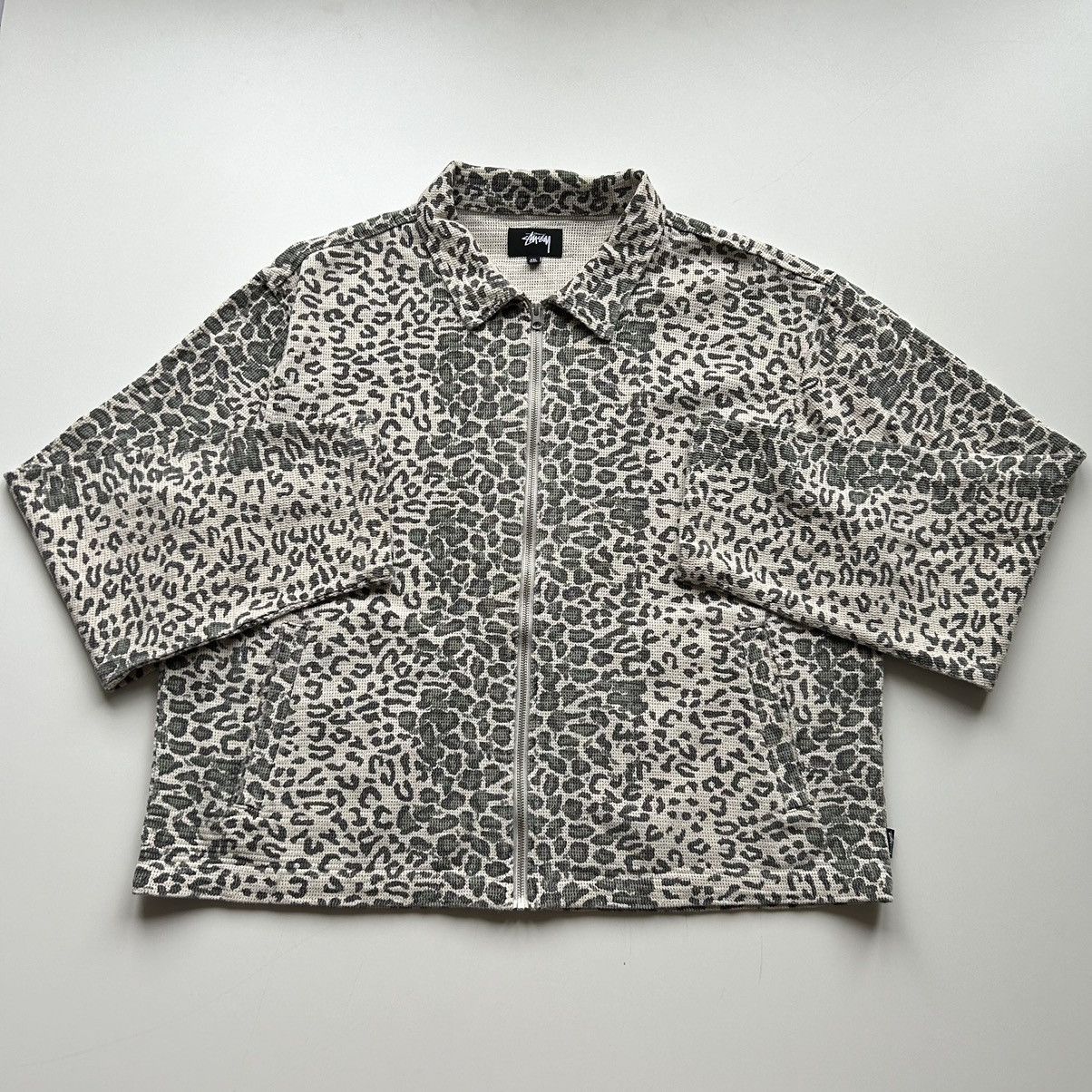 Stussy Mesh Leopard Zip Up Jacket Buy Stussy Leopard Mesh Zip