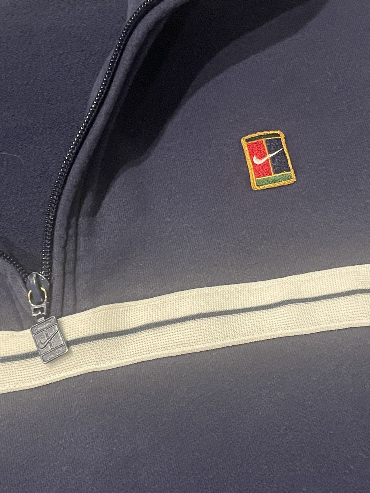Nike × Vintage Rare vintage 90s Nike sb court challenge striped zip up Size US XL / EU 56 / 4 - 4 Thumbnail