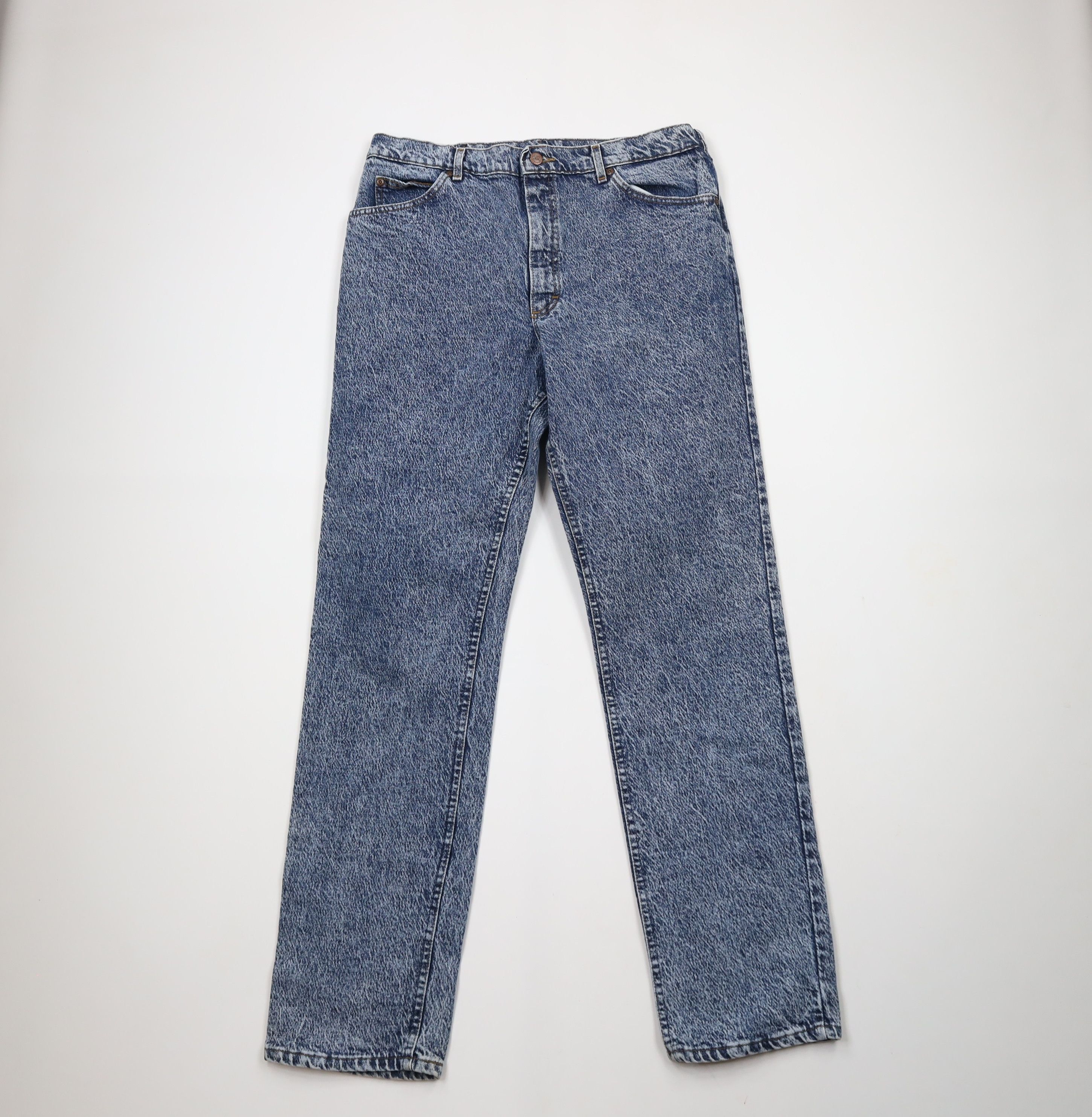 Lee × Vintage Vintage 90s Lee Acid Wash Straight Leg Denim Jeans Blue USA Size US 36 / EU 52 - 1 Thumbnail