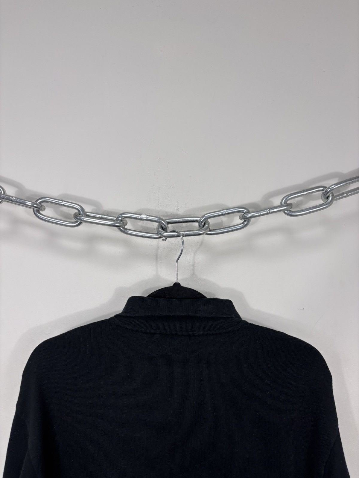 Armani Vintage Armani Jeans Men’s Black Long Sleeve Polo Shirt Size US L / EU 52-54 / 3 - 14 Thumbnail