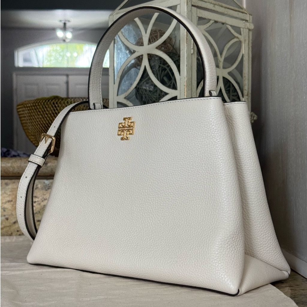 Tory Burch Tory Burch Cream Satchel with Gold Accents Size ONE SIZE - 4 Thumbnail