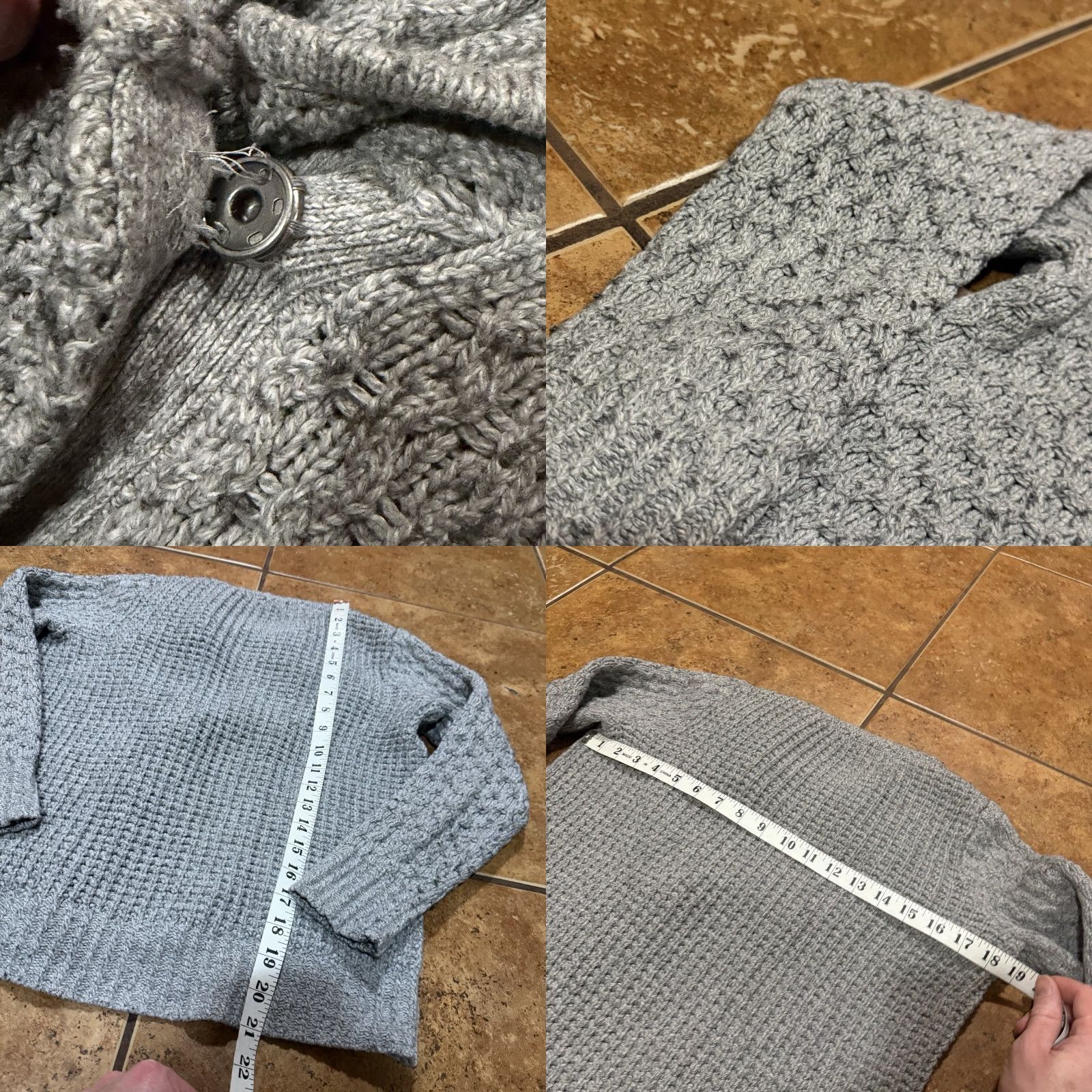 Madewell Madewell Cardigan Sweater Women's XS Grey Knit Open Pockets Bohemian Classic Preppy 70s? No Vintage? (adjusted) Size XS / US 0-2 / IT 36-38 - 8 Thumbnail